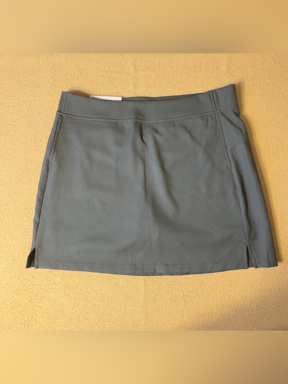 Everyday Stretch Mini Skirt in Slate Green